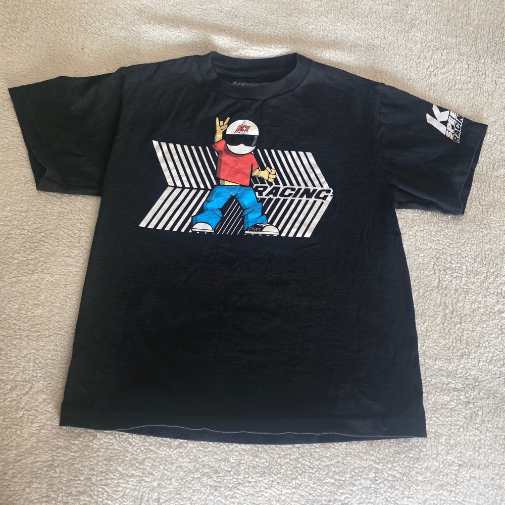 K1 Speed Kids Black Graphic T-Shirt Size Small Racing Karting